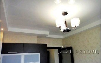 Натяжной потолок в спальню белый матовый одноуровневый от 7 кв.м в Барановичах 